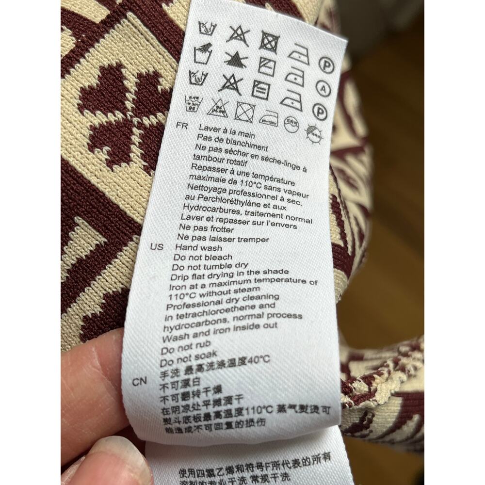 Sandro Paris Sleeveless Jacquard Polo Mini Dress - Monogram Logo, Sz XS - Picture 9 of 10